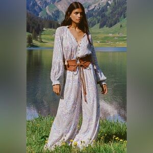 NWT Spell Belladonna wide-leg pant in purple paisley